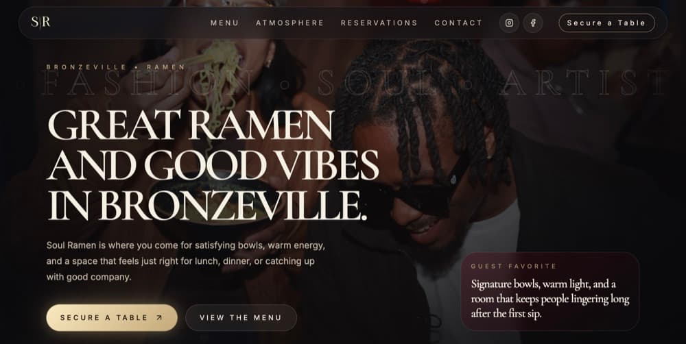 Soul Ramen website